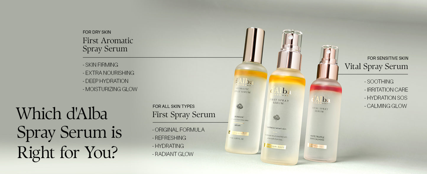 Zermet 1 d'alba Piedmont Italian White Truffle First Spray Serum, Vegan Skin Care, Light-weight Face Moisturizer, Glow Serum for Radiant Skin, Non Comedogenic, All In One Mist, Korean Skin Care (3.38 fl oz.)