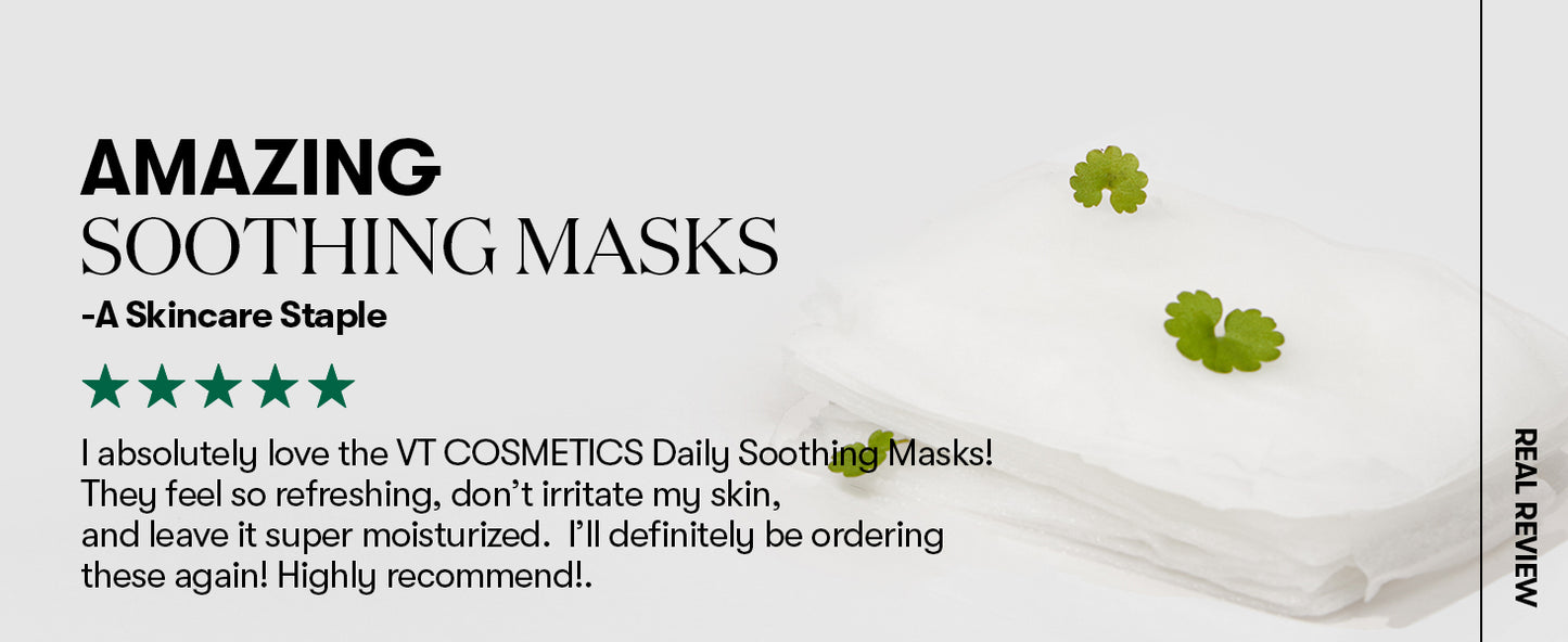 Zermet 1 Zermet 1 Daily Soothing Mask 30 Sheets, Centella Asiatica & Hyaluronic Acid for Moisturizing & Hydrating, Instant Calm & Glow, Skin Softening Facial Mask, Korean Face Mask