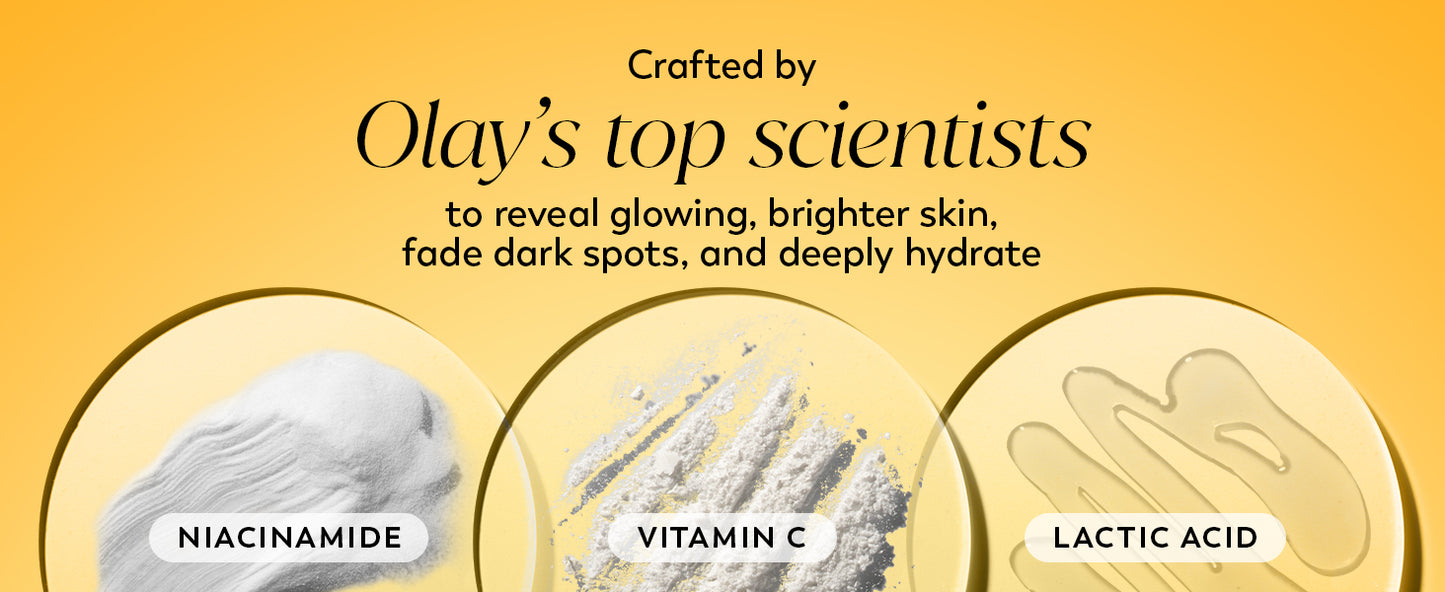 Zermet 1 Olay Vitamin C Face Moisturizer, Brightening Cream for Women, Instant Hydration, Evens Tone, Dark Spot & Hyperpigmentation Reduction, Glowing Skin Care - Niaciniamide, Lactic Acid, 1.7 Oz