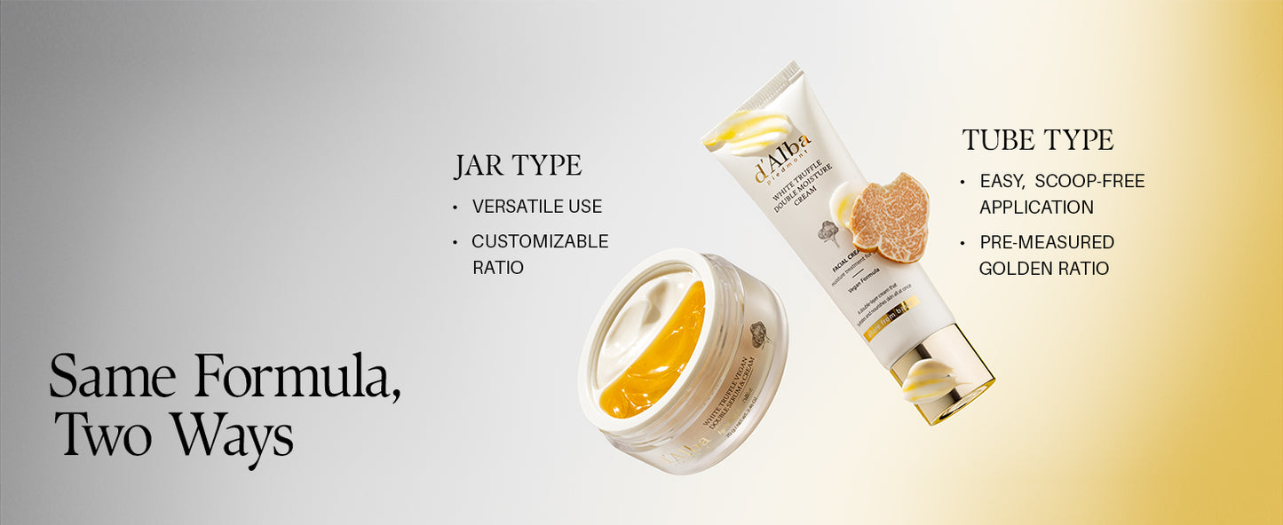 Zermet 1 d'alba Piedmont Italian White Truffle Double Serum & Cream, Vegan Skincare, 2-in-1 Face Moisturizer, Vegan Collagen, Skin Firming and Tightening, Non Comedogenic, Suitable for All Skin Types (2.46 oz)