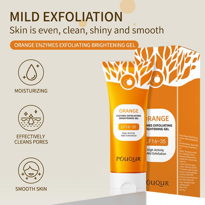 Zermet Orange Enzyme Exfoliating Gel. A gentle exfoliating product for the face and body, containing jojoba particles and natural plant extracts.