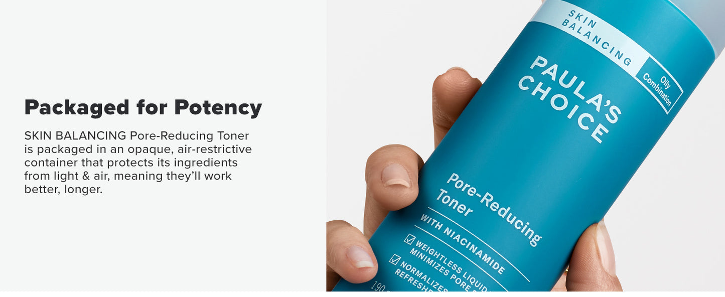 Zermet 1 Paula's Choice SKIN BALANCING Pore-Reducing Face Toner with Niacinamide, for Oily Skin & Combination, Minimizes Large Pores, Controls Oil & Shine, Hydrates & Replenishes, Fragrance-Free