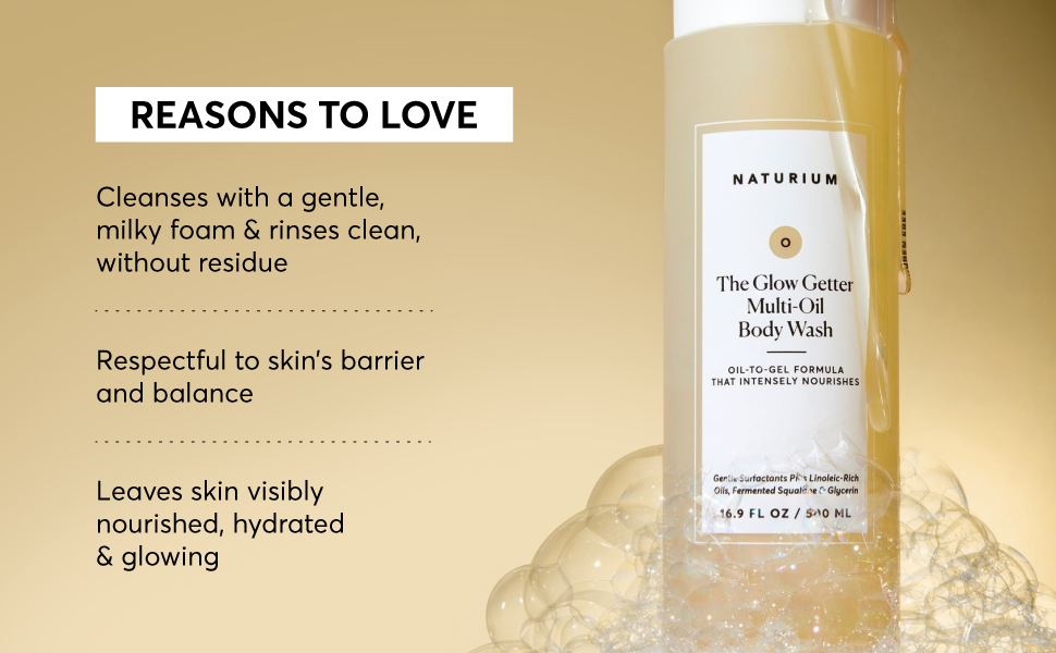 Zermet 1 Zermet 1  The Glow Getter Multi-Oil Hydrating Body Wash, Gentle Cleanser, 16.9 oz