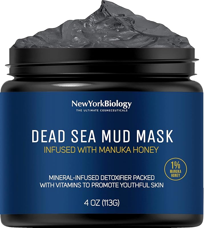 Zermet 1 New York Biology Dead Sea Mud Mask for Face and Body - Spa Quality Pore Reducer for Acne, Blackheads & Oily Skin, Natural Skincare for Women, Men - Tightens Skin for A Healthier Complexion - 8.8 oz