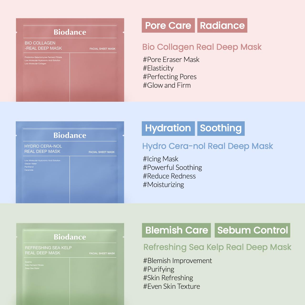 Zermet 1 Zermet 1  Bio-Collagen Real Deep Mask, Hydrating Overnight Hydrogel Mask, Pore Minimizing, Elasticity Improvement, 34g x4ea