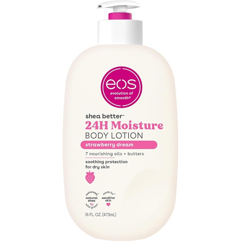 Zermet 1 eos Shea Better Body Lotion Vanilla Cashmere, 24-Hour Moisture Skin Care, Lightweight & Non-Greasy, Natural Shea, Vegan, Vanilla Body Lotion, 16 fl oz