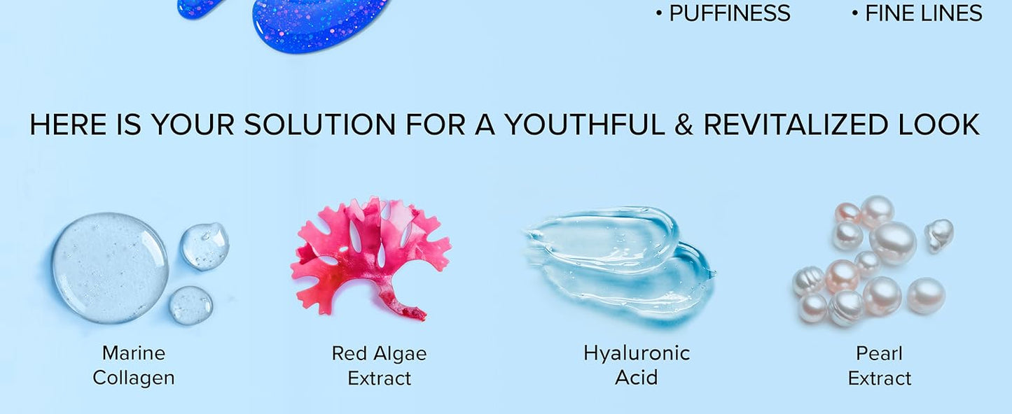 Zermet 1 Zermet 1  Eye Gels - Pads Under Eye Patches for Puffy Eyes and Dark Circles with Collagen & Hyaluronic Acid - Anti Wrinkles Under Eye Masks Skincare Treatment for Puffiness & Bags - Parches Para Ojeras