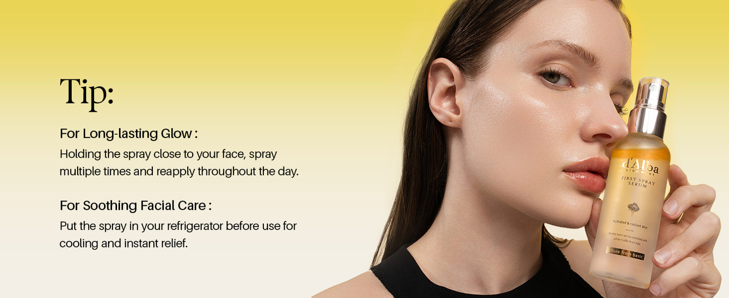 Zermet 1 d'alba Piedmont Italian White Truffle First Spray Serum, Vegan Skin Care, Light-weight Face Moisturizer, Glow Serum for Radiant Skin, Non Comedogenic, All In One Mist, Korean Skin Care (3.38 fl oz.)