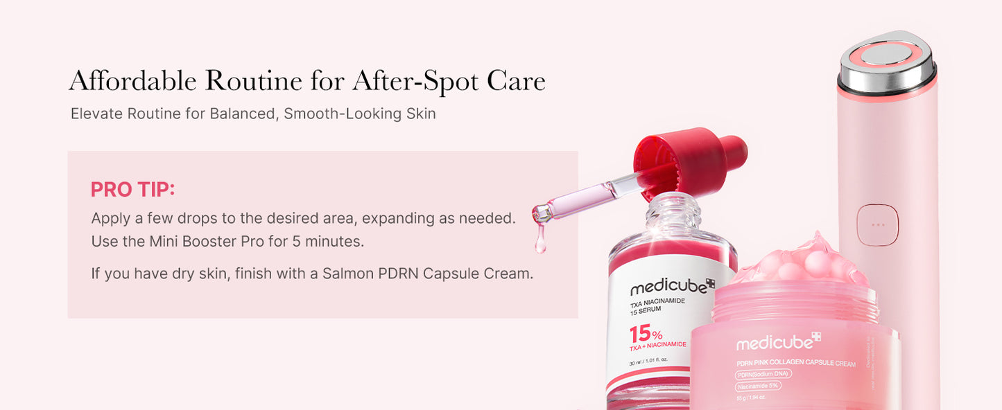 Zermet 1 medicube TXA+Niacinamide 15% Glow Facial Serum for After Spot Care | All-in-One Daily Korean Skincare | Uneven Skin Tone, Texture, and Hydration Care | High-Potency Tranexamic Acid 5% | 1.01 fl.oz