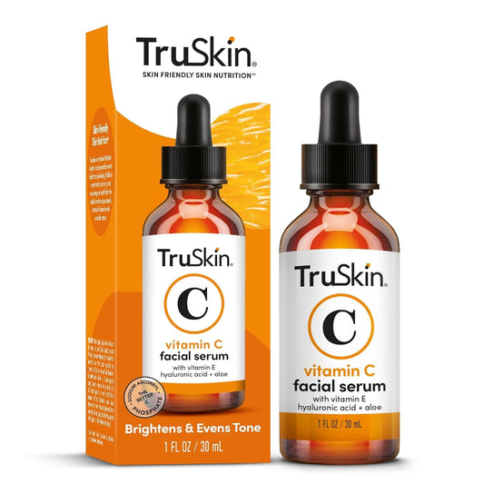 Zermet 1 TruSkin Vitamin C Serum For Face – Anti Aging Face Serum with Vitamin C, Hyaluronic Acid, Vitamin E – Brightening Formula – Improve Appearance of Dark Spots, Tone, Fine Lines & Wrinkles, 1 Fl Oz