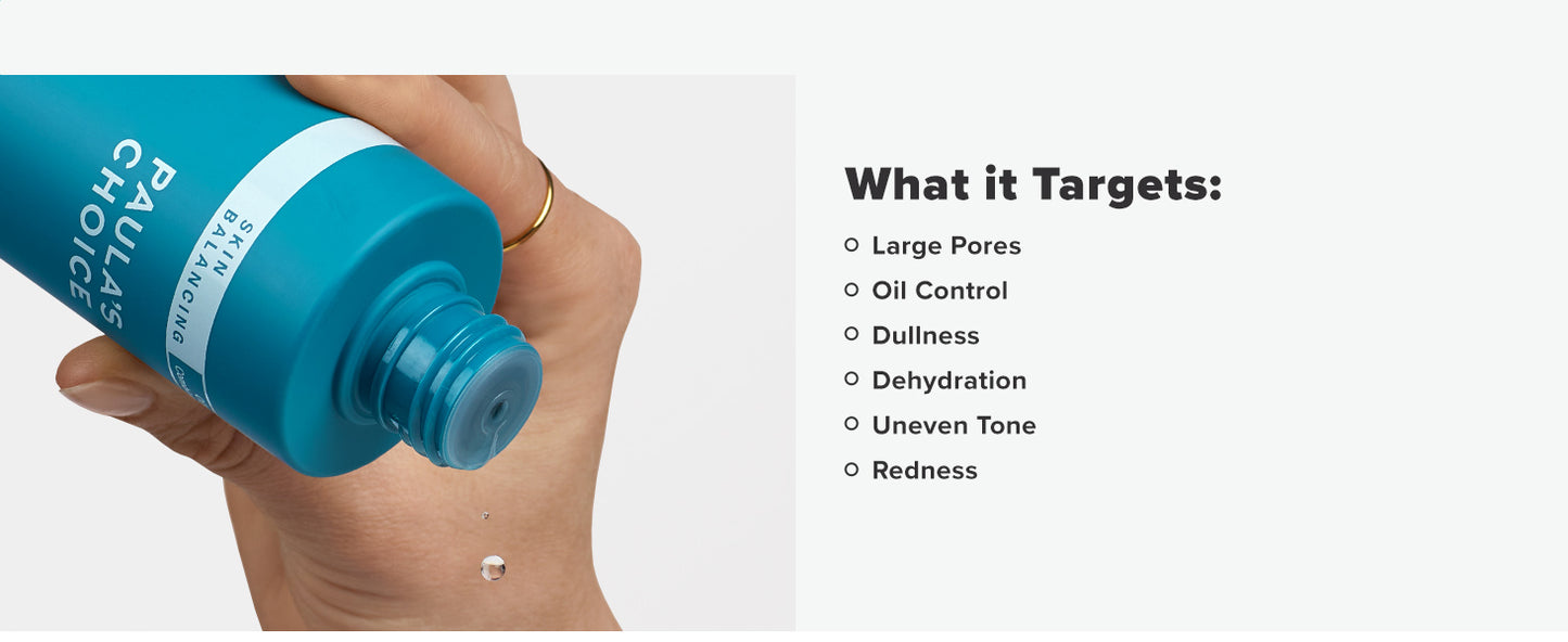 Zermet 1 Paula's Choice SKIN BALANCING Pore-Reducing Face Toner with Niacinamide, for Oily Skin & Combination, Minimizes Large Pores, Controls Oil & Shine, Hydrates & Replenishes, Fragrance-Free