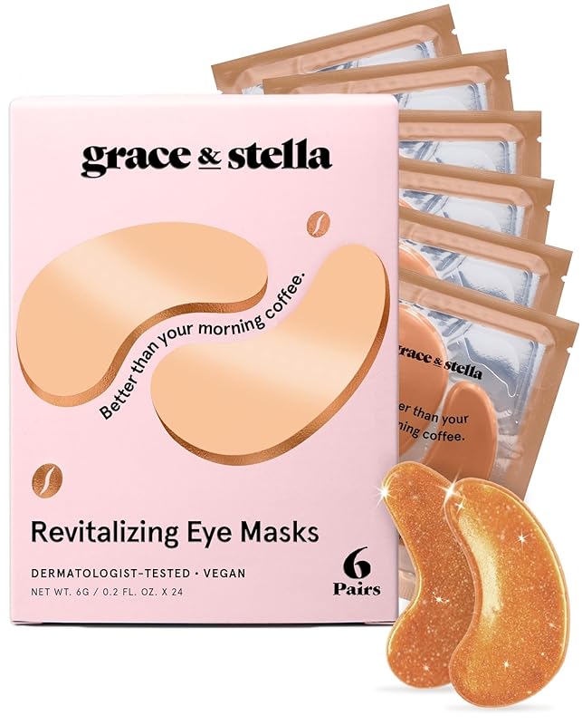 Zermet 1 grace & stella Retinol Under Eye Patches for Puffy Eyes and Dark Circles - Restoring Gel Under Eye Masks with Hyaluronic Acid - Vegan Cruelty-Free Skincare, Birthday Gifts for Women (Purple, 24 Pairs)