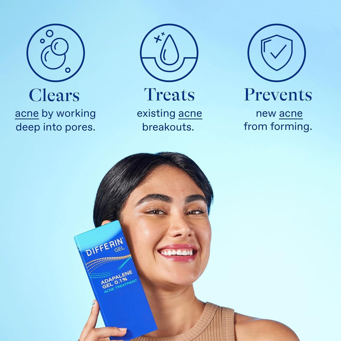 Zermet 1 Differin Acne Treatment Gel, 30 Day Supply, Retinoid Treatment for Face with 0.1% Adapalene, Gentle Skin Care for Acne Prone Sensitive Skin, 15g Tube (Packaging May Vary)