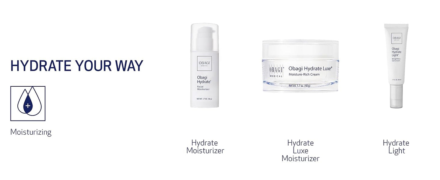 Zermet 1 Obagi Hydrate Luxe Ultra-Rich Moisturizer – Non-Comedogenic with Tara Seed Extract and Biomimetic Peptides – Night Face Cream for Dry, Sensitive, or Aging Skin