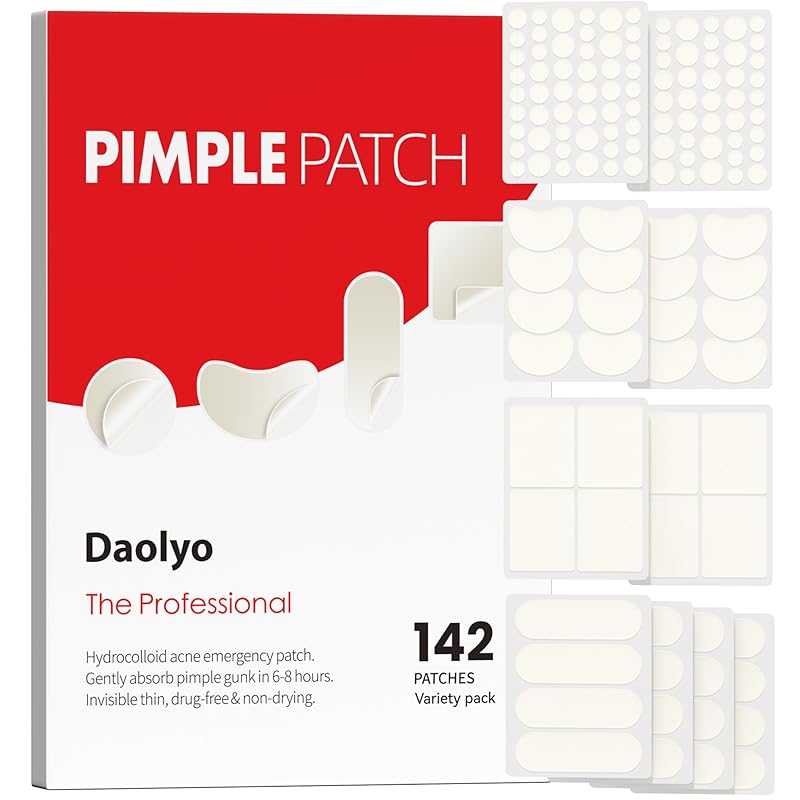 Zermet 1 Pimple Patches for Face, 4 Size 300 Counts Acne Patches, Hydrocolloid Patches for Covering Zits and Blemishes, Spot Stickers with Salicylic Acid, Tea Tree Oil & Calendula Oil