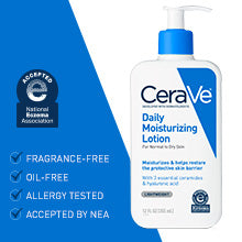 Zermet 1 CeraVe Daily Moisturizing Lotion for Dry Skin, Body Lotion & Face Moisturizer with Hyaluronic Acid and Ceramides, Daily Moisturizer, Fragrance Free, Oil-Free, 19 Ounce