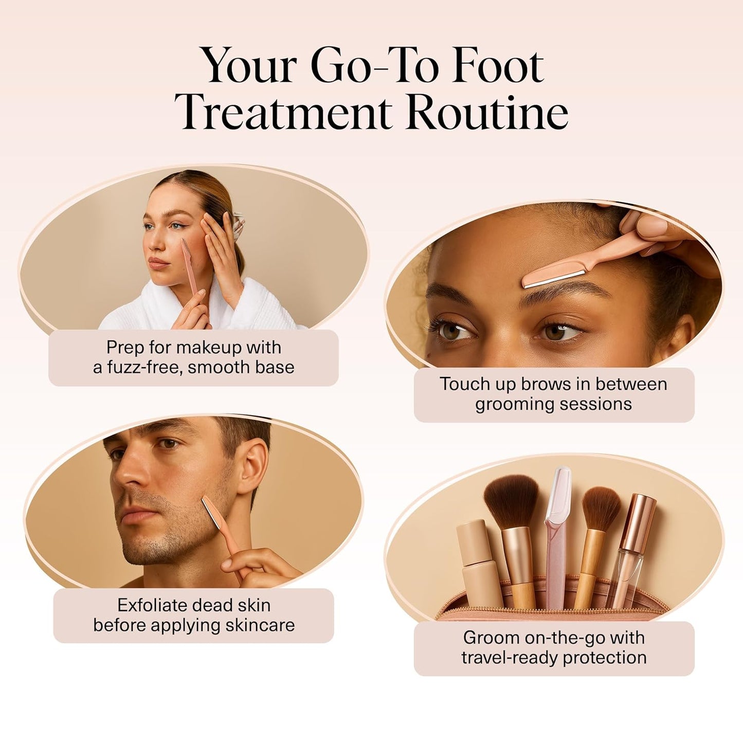 Zermet 1 Kitsch Dermaplane Razor for Women Face - Face Razors for Women and Men - Eyebrow Trimmer, Shaver, Recycled Plastic Dermaplaning and Skin Care Tool - Terracotta, 12 pcs