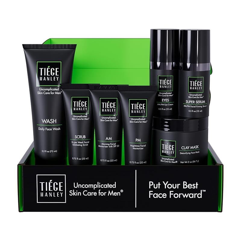 Zermet 1 Tiege Hanley Men’s Skin Care Set, Advanced Routine (System Level 2) – Face Wash, Scrub, Moisturizer & Eye Cream for Fine Lines, Under-Eye Bags Correction, Smoother Skin Texture