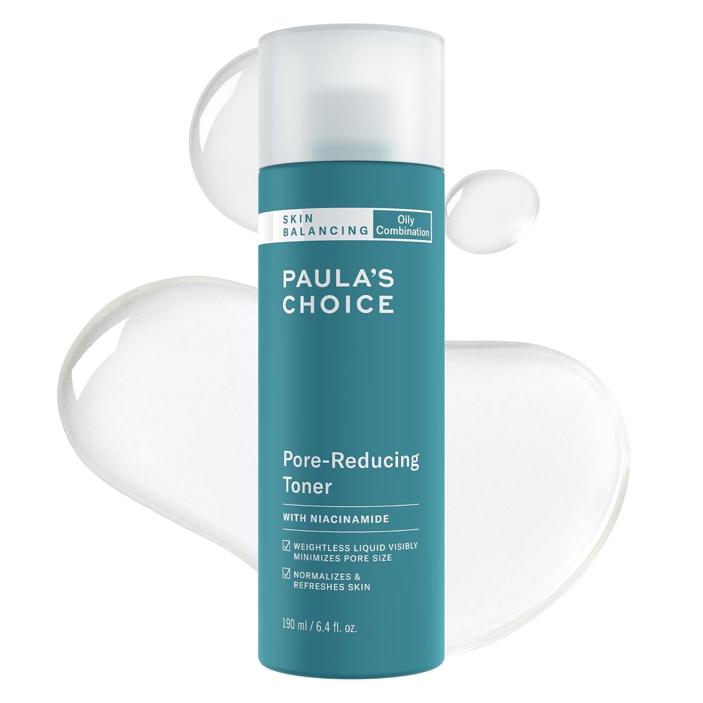 Zermet 1 Paula's Choice SKIN BALANCING Pore-Reducing Face Toner with Niacinamide, for Oily Skin & Combination, Minimizes Large Pores, Controls Oil & Shine, Hydrates & Replenishes, Fragrance-Free
