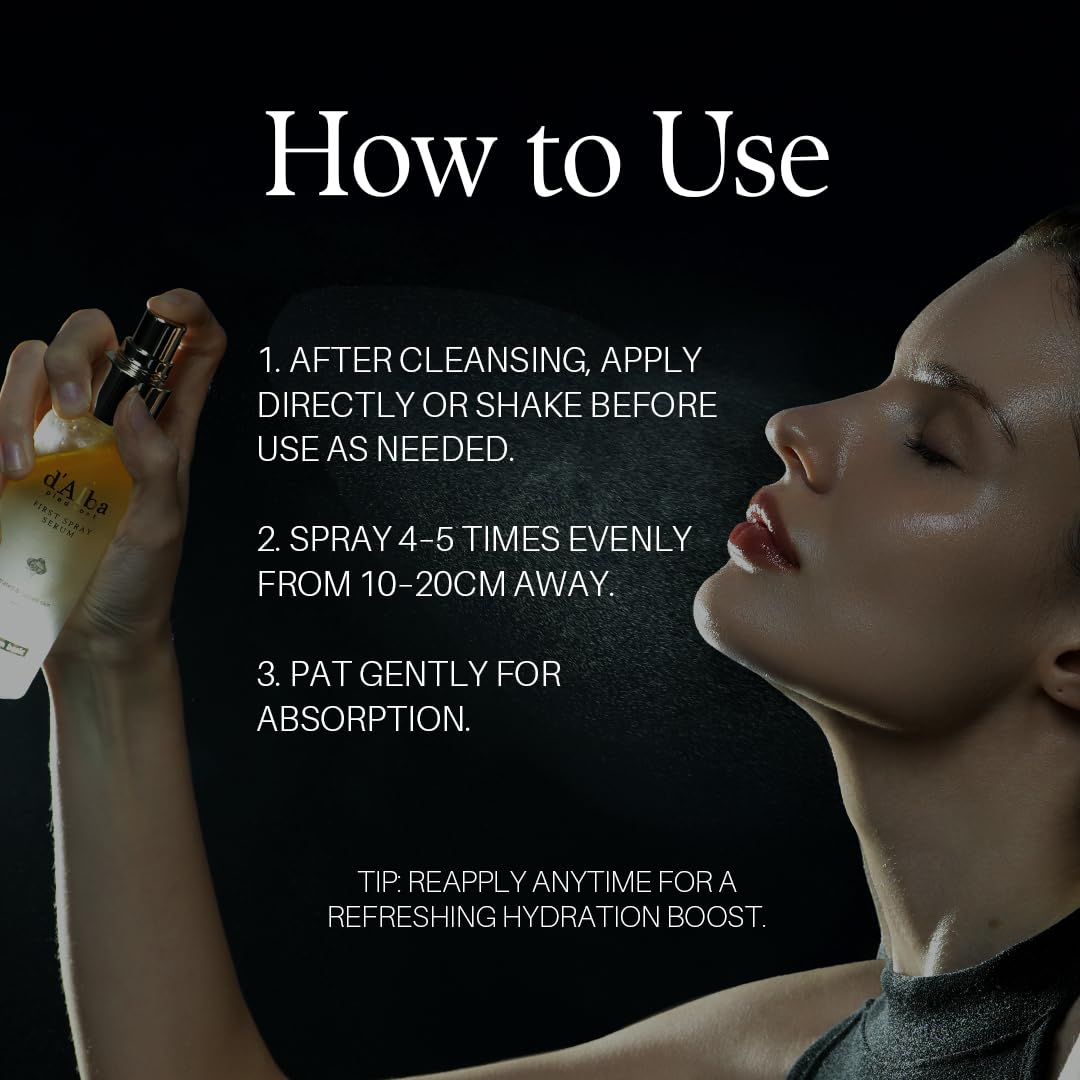 Zermet 1 d'alba Piedmont Italian White Truffle First Spray Serum, Vegan Skin Care, Light-weight Face Moisturizer, Glow Serum for Radiant Skin, Non Comedogenic, All In One Mist, Korean Skin Care (3.38 fl oz.)