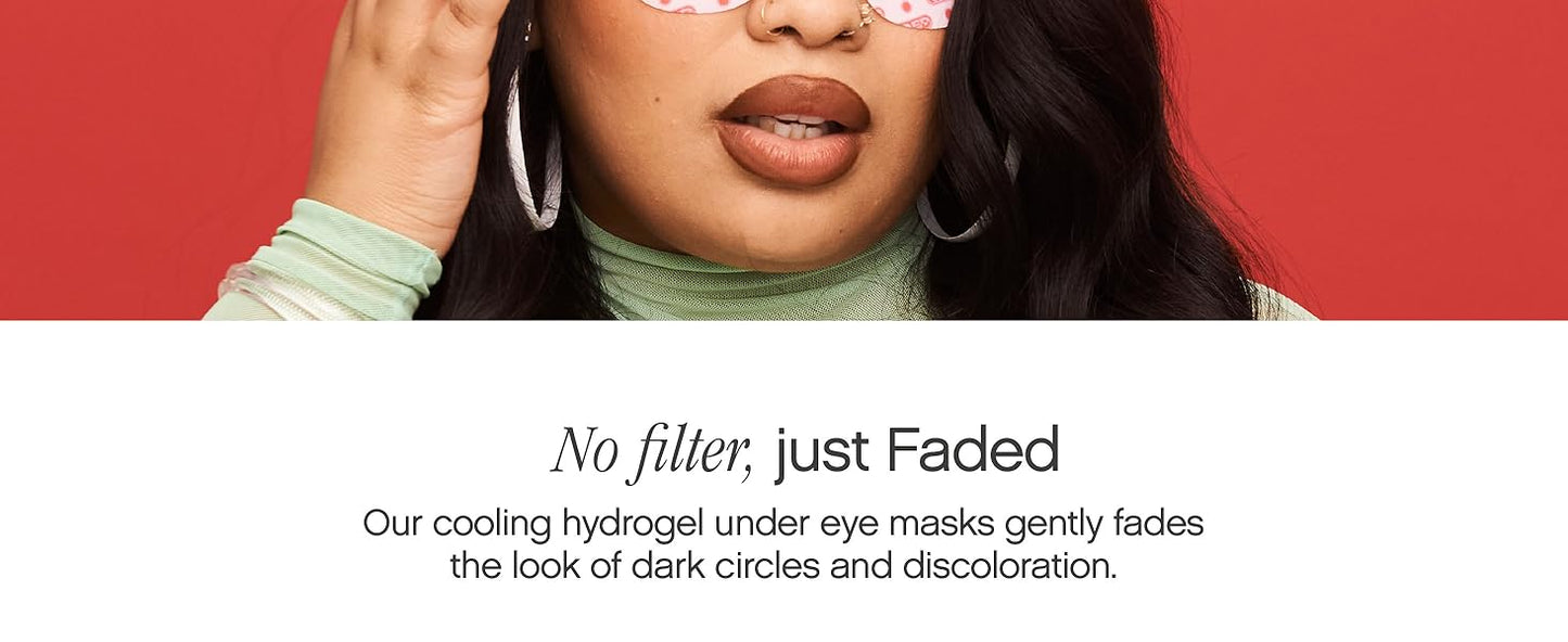 Zermet 1 Topicals Faded Brightening Under Eye Masks | Revitalizing Patches to Depuff, Hydrate, and Illuminate | Diminishes Dark Circles and Fine Lines | Made with Kojic Acid, Caffeine & Niacinamide