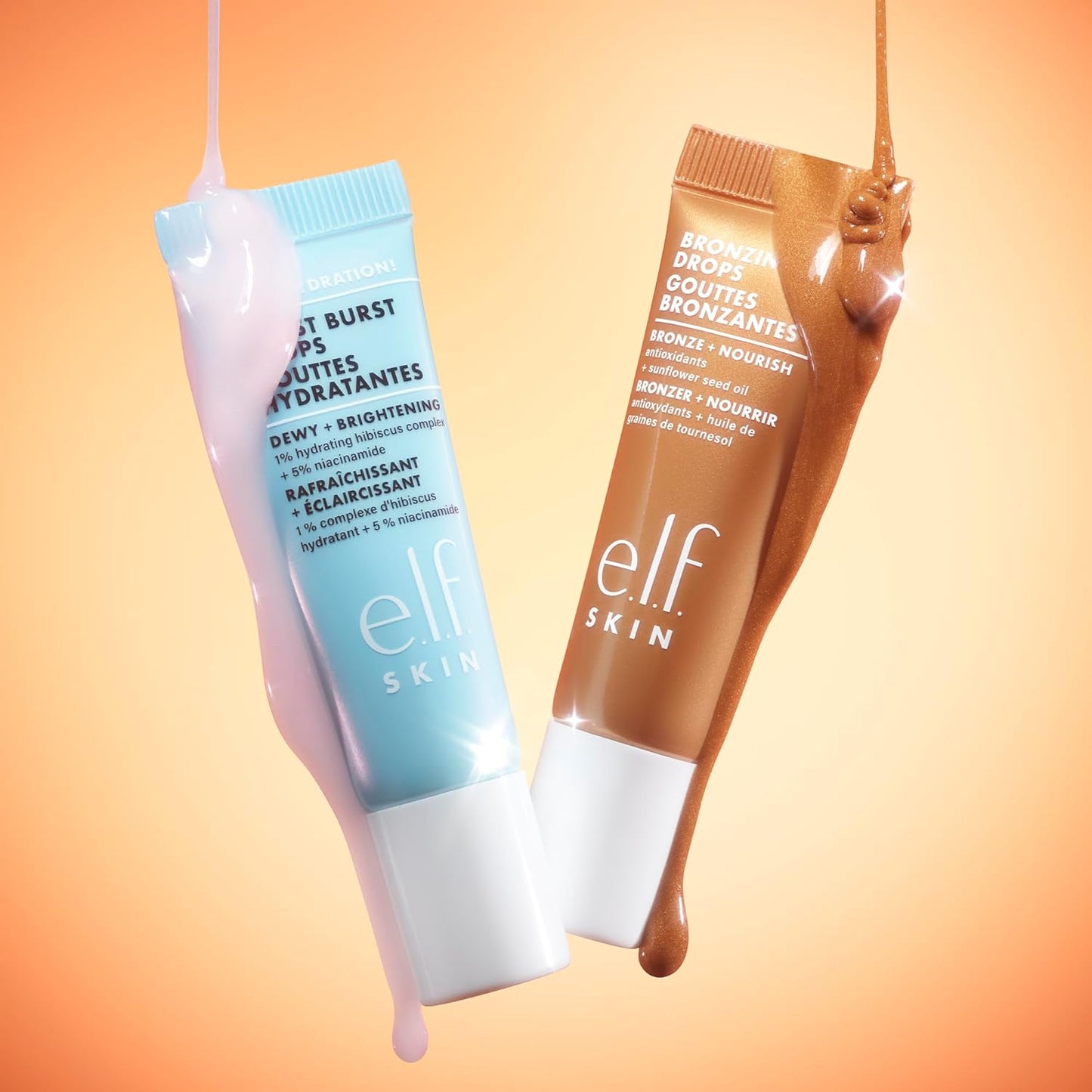 Zermet 1 e.l.f. SKIN The Hottest Drops Duo, Holy Hydration! Thirst Burst & Bronzing Skincare Set, For A Dewy, Sun-Kissed Look, Vegan & Cruelty-Free