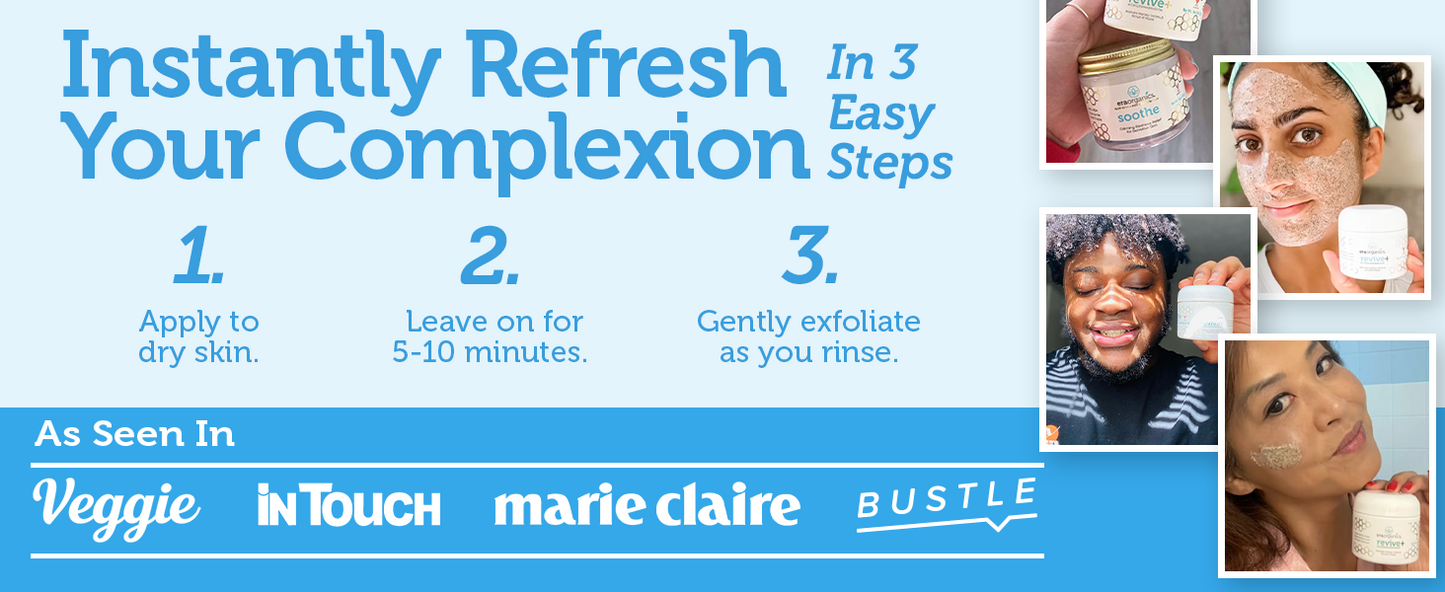 Era Organics Microdermabrasion Facial Scrub & Face Exfoliator - Spa Quality Exfoliating Mask with Manuka Honey Plus Walnut for Blackheads, Buildup, Wrinkles 2oz