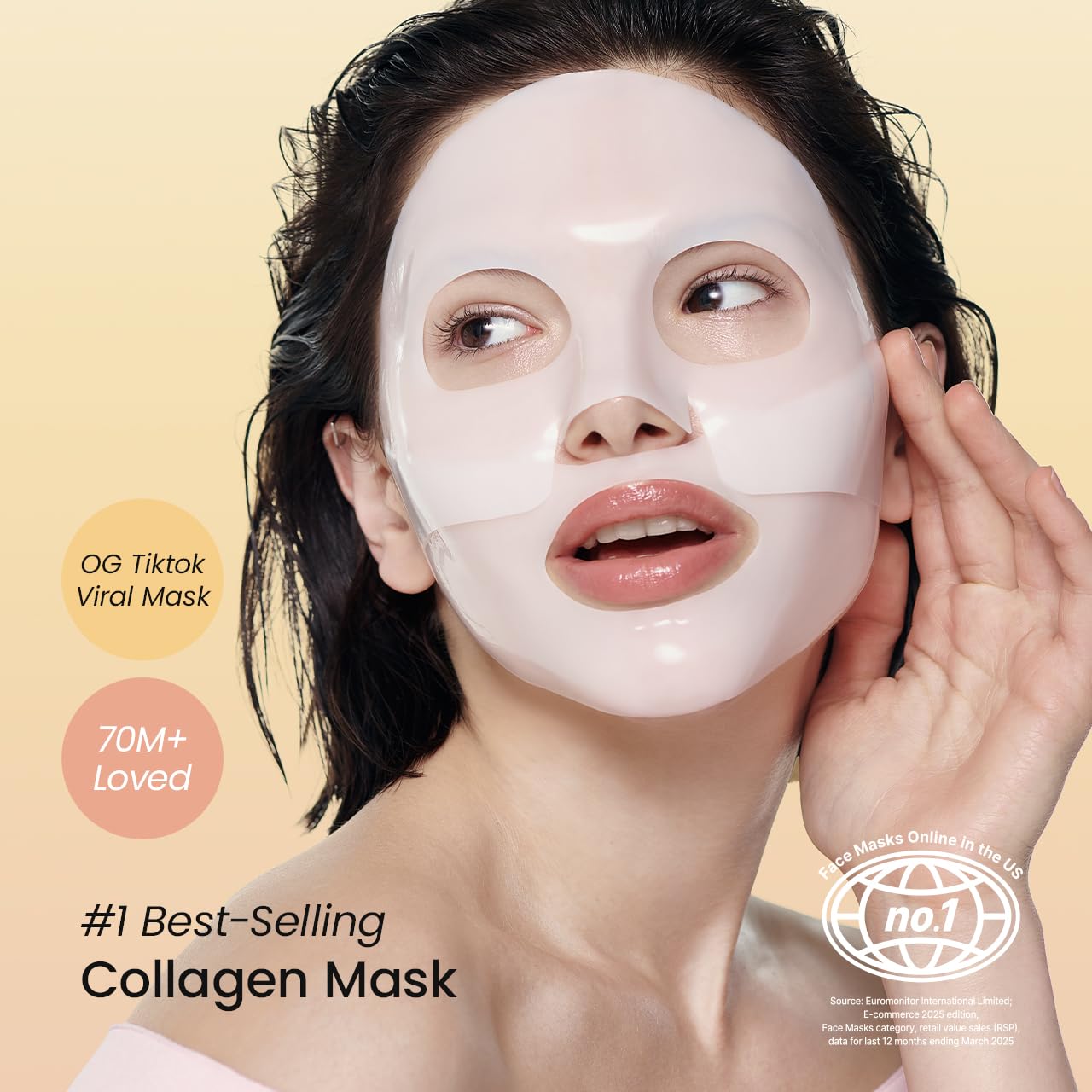 Zermet 1 Zermet 1  Bio-Collagen Real Deep Mask, Hydrating Overnight Hydrogel Mask, Pore Minimizing, Elasticity Improvement, 34g x4ea