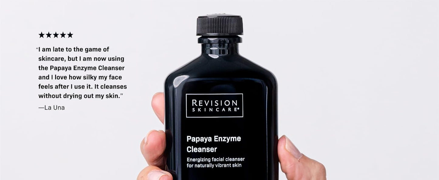 Zermet 1 Revision Skincare Papaya Enzyme Cleanser, Energizing Facial Cleanser with Salicylic Acid, Soothing and Exfoliating