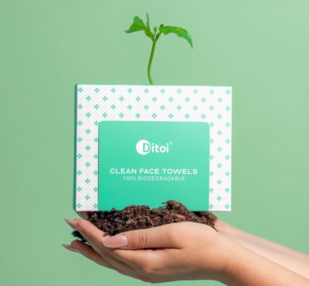 Zermet 1 Face Towels, 10"×12" Disposable Face Towel, Face Towelettes XL, Ultra Soft Makeup Remover Dry Wipes, Thick Face Towel for Sensitive Skin, 50 Count (1 Pack)