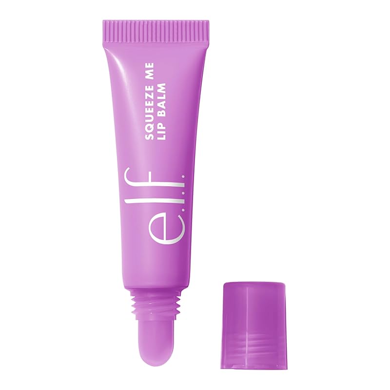 Zermet 1 e.l.f. Squeeze Me Lip Balm, Moisturizing Lip Balm For A Sheer Tint Of Color, Infused With Hyaluronic Acid, Vegan & Cruelty-free, Peach