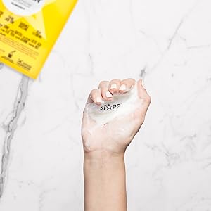 Zermet 1 STARSKIN Glowstar, Facial Radiance Pads with Lactic and Glycolic Acid, AHA Exfoliant infused with Vitamin C Serum, Face Peeling Puff, Optimal for Soft Scrub, K Beauty Skincare