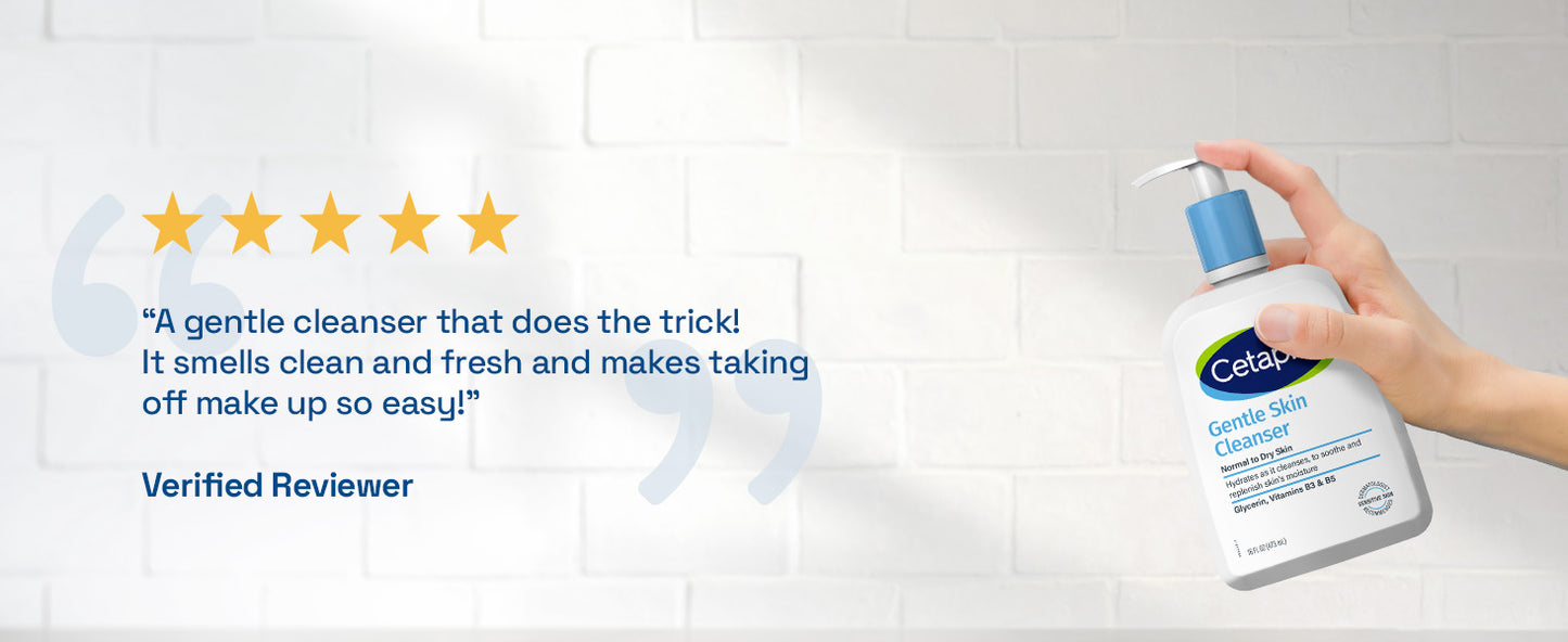 Zermet 1 Cetaphil Face Wash, Hydrating Gentle Skin Cleanser for Dry to Normal Sensitive Skin, 20 oz, Fragrance Free, Soap Free and Non-Foaming