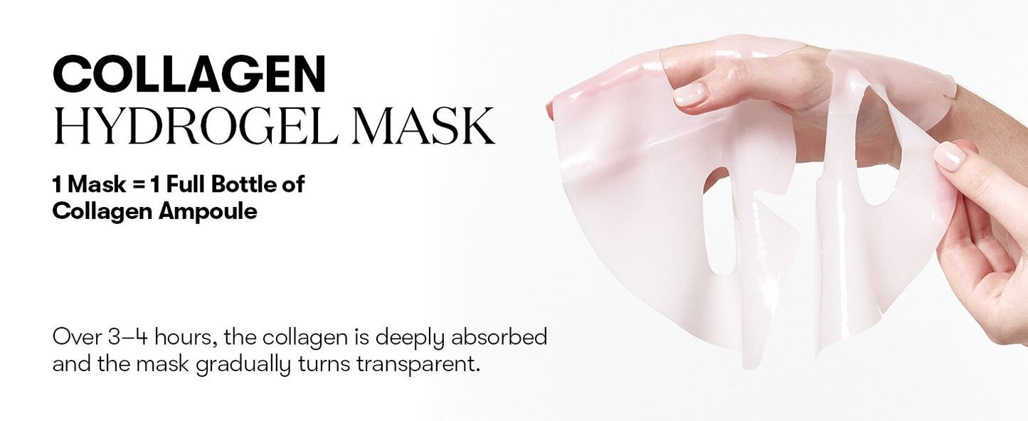 Zermet 1 Zermet 1  Collagen Reedle Shot 100 2-Step Hydrogel Mask(34.5gx4ea), Intensive Firming, Exosome 500Da Collagen, Fine Lines, Overnight Melting Mask, Korean Facial Mask, Pink Collagen