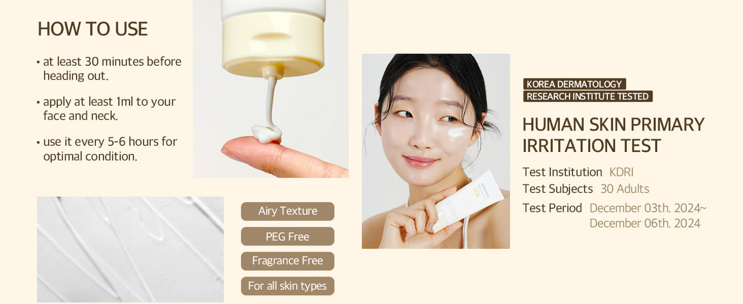 Zermet 1 mixsoon Bean Sunscreen 1.69 Fl. Oz. / 50ml SPF 50 Airy Texture Type Lightweight No White Cast For Face Korean Glass Skin Care