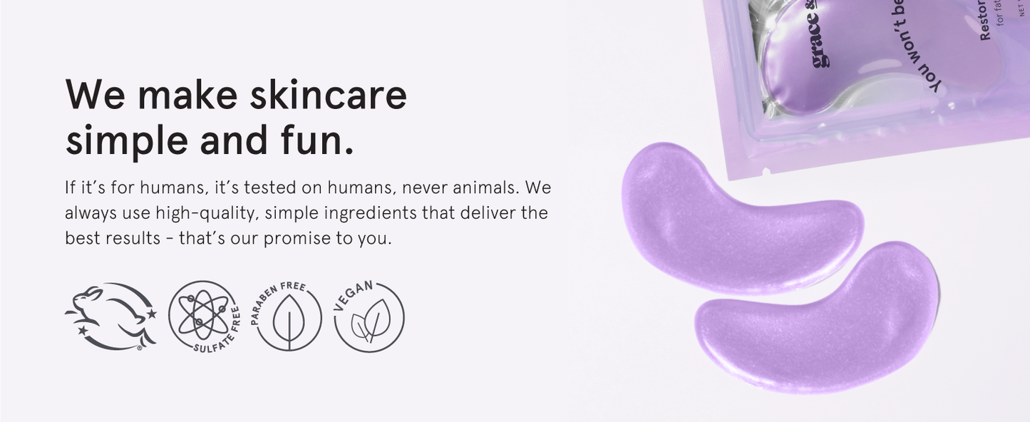 Zermet 1 grace & stella Retinol Under Eye Patches for Puffy Eyes and Dark Circles - Restoring Gel Under Eye Masks with Hyaluronic Acid - Vegan Cruelty-Free Skincare, Birthday Gifts for Women (Purple, 24 Pairs)