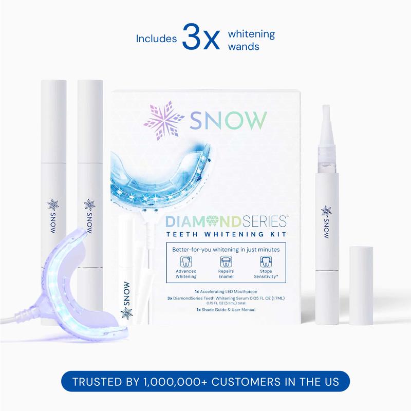 SNOW Diamond LED Teeth Whitening Kit | Gentle & Enamel Safe | at-Home Dental Care, Hygiene & Tooth Whitening | Portable & Convenient Oral Tooth Care