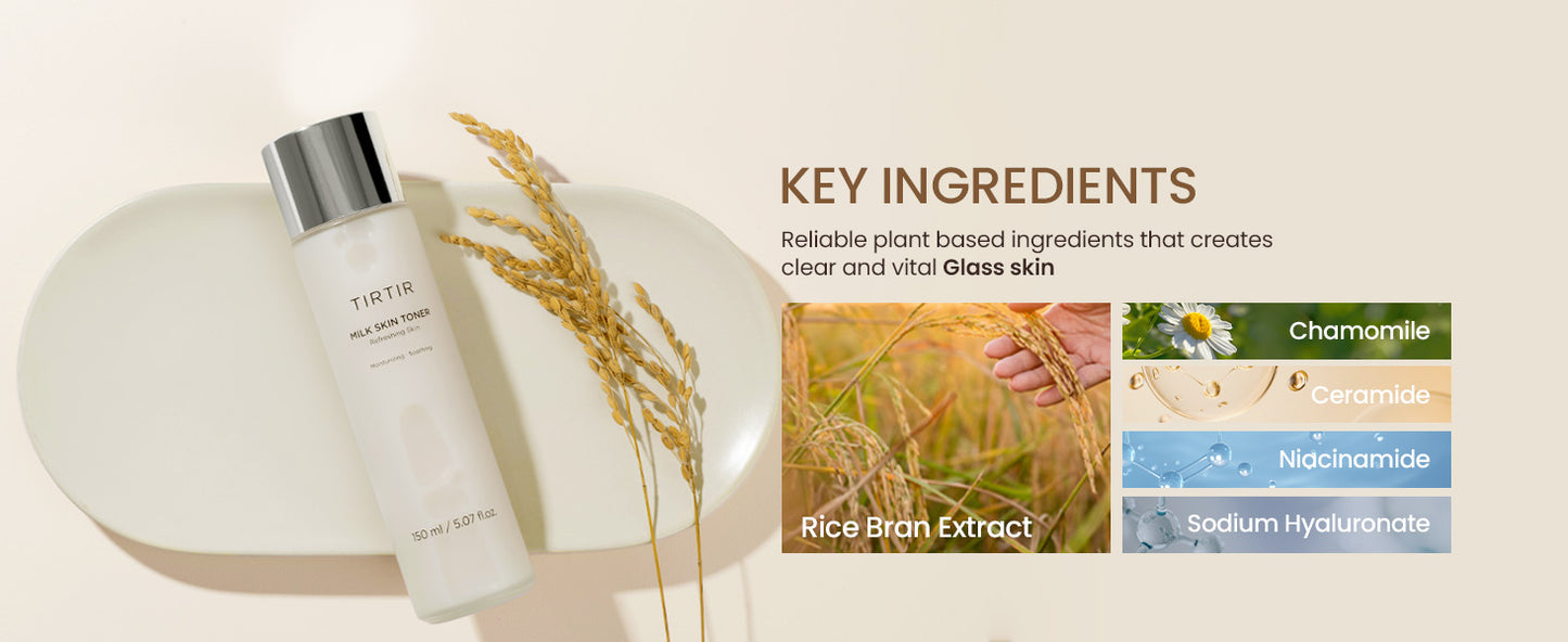 Zermet 1 Zermet 1 Milk Skin Rice Toner - Deep Moisturizing, Hydrating and Refreshing for face, Niacinamide, Ceramide, Rice Bran Extract, Nature-Oriented Ingredients, Korean Skin Care, Vegan, 150ml / 5.07 fl.oz.