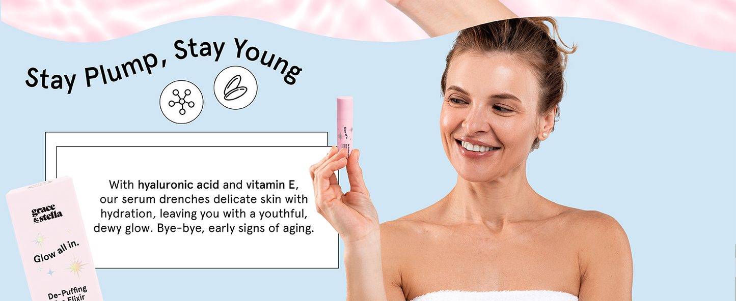 Zermet 1 grace & stella Award Winning Under Eye Brightener Roller - Airplane Travel Essentials - Retinol & Caffeine Eye Serum for Puffiness, Dark Circles, Wrinkles - Vegan Skincare (15ml / 0.51floz)