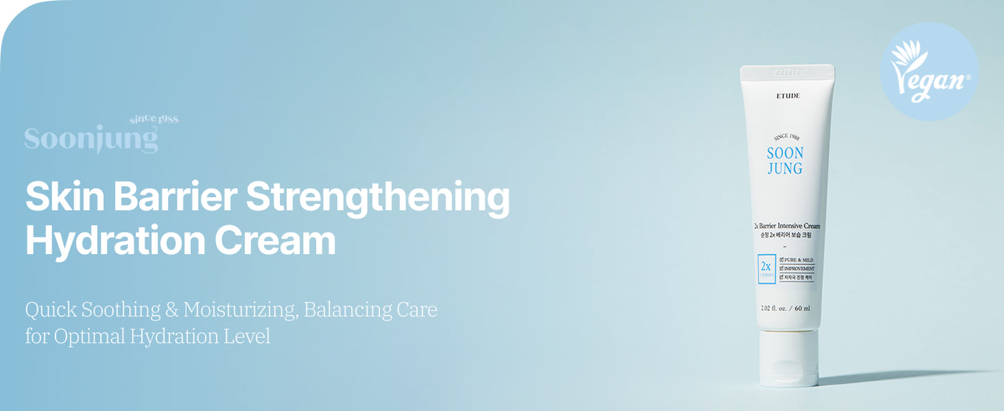 Zermet 1 ETUDE SoonJung 2x Barrier Intensive Cream (Original), Hypoallergenic Shea Butter Hydrating Facial Cream for Sensitive Skin, Water-oil Balance & Panthenol, Korean Skin Care (2.02 Fl Oz)