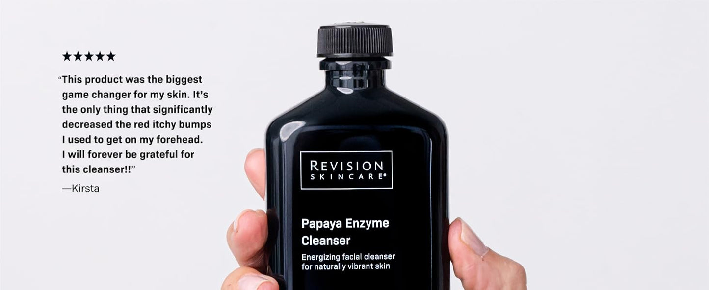 Zermet 1 Revision Skincare Papaya Enzyme Cleanser, Energizing Facial Cleanser with Salicylic Acid, Soothing and Exfoliating