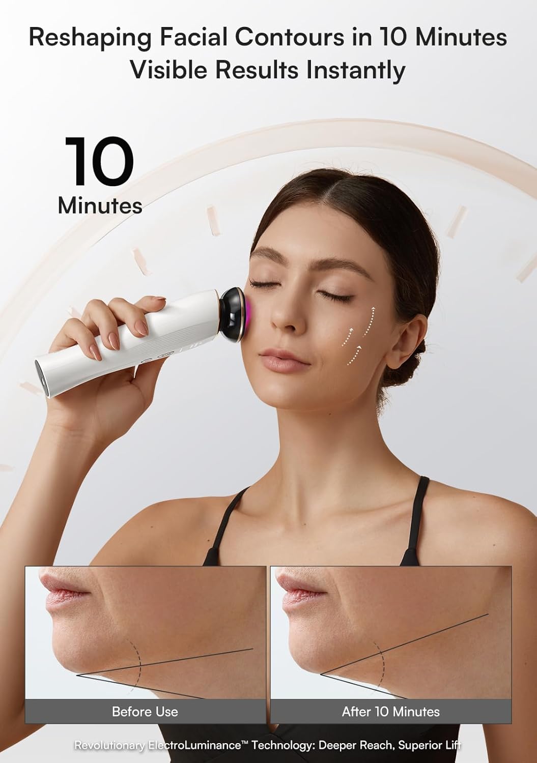 Zermet 1 Zermet 1 3-in-1 Red Light Therapy for Face and Neck Facial Massager True Beauty Glow Device, Lifting & Firming Skincare Tool