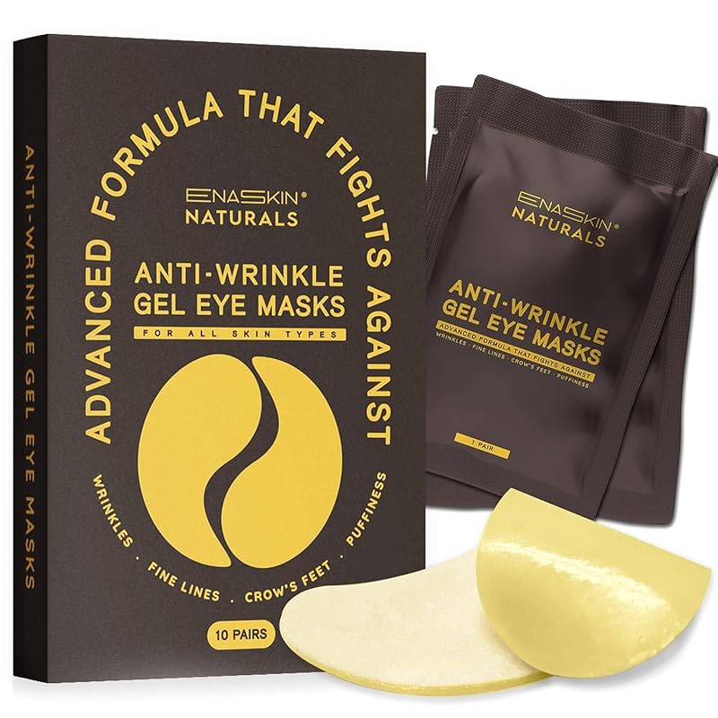 Zermet 1 Enaskin Naturals Under Eye Patches for Dark Circles: 30 Pairs Retinol Collagen Eye Gels Mask - Reduce Wrinkles Puffy & Bags - Skin Treatment Pads - Anti Aging Moisturizer For Women (Blue)