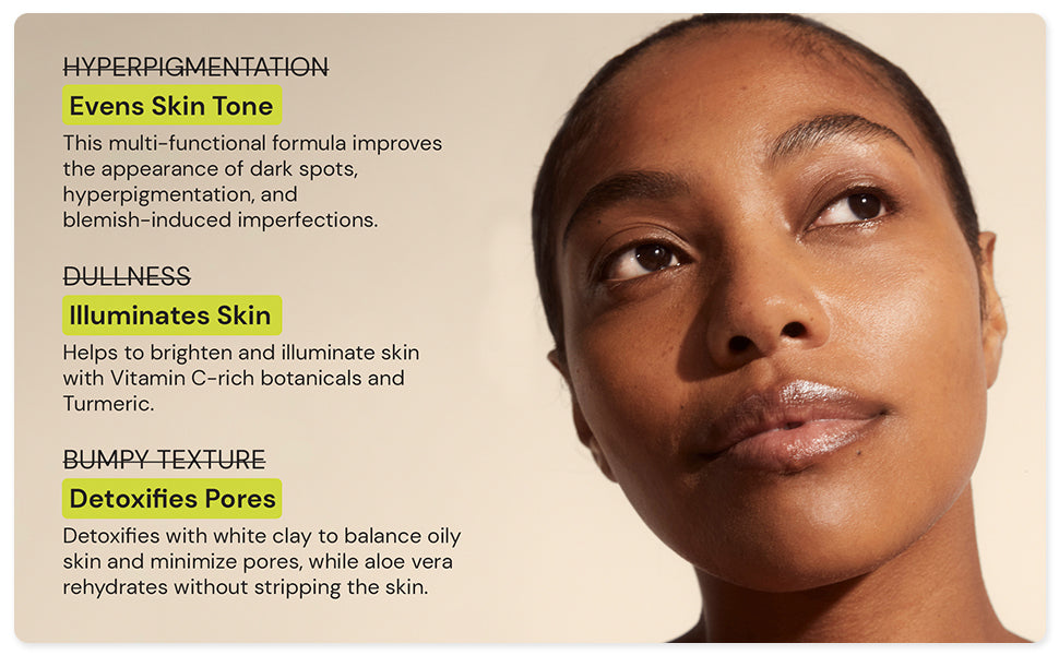 Zermet 1 Gleamin Vitamin C Clay Mask for Dark Spots, Turmeric Clay Face Mask Skin Care, Deeply Cleanses & Refines Pores, Brightens Uneven Tone and Helps Improve Post-Blemish Scarring & Texture, Up to 20 Uses