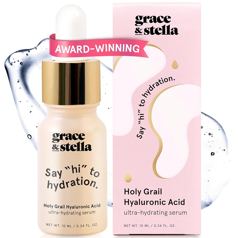 Zermet 1 grace & stella Award Winning Hyaluronic Acid Serum (50ml/1.7 fl oz) Hydrating Hyaluronic Acid Serum for Face - Acido Hialuronico for Women - Remove Fine Lines, Wrinkles, Anti Aging - Vegan Skincare