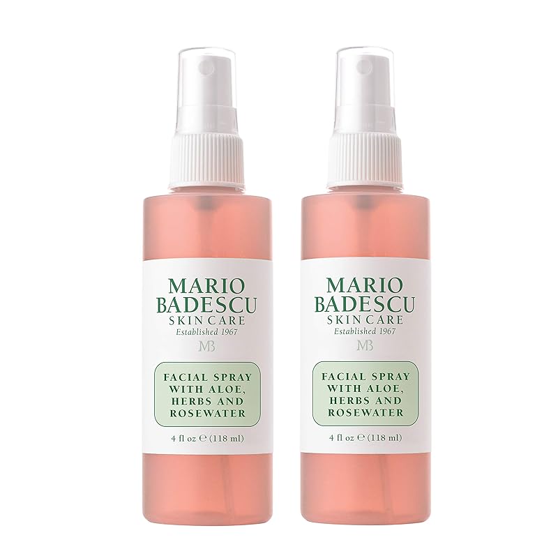 Zermet 1 Mario Badescu Facial Spray with Aloe, Herbs and Rose Water for All Skin Types, Face Mist that Hydrates, Rejuvenates & Clarifies