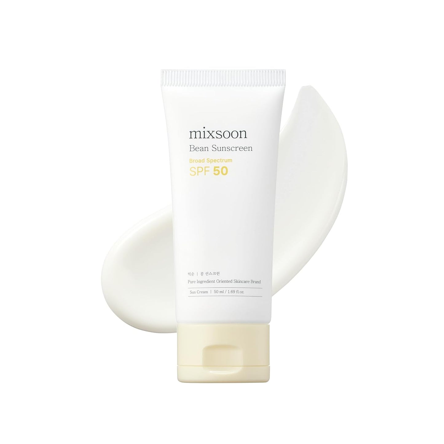 Zermet 1 mixsoon Bean Sunscreen 1.69 Fl. Oz. / 50ml SPF 50 Airy Texture Type Lightweight No White Cast For Face Korean Glass Skin Care
