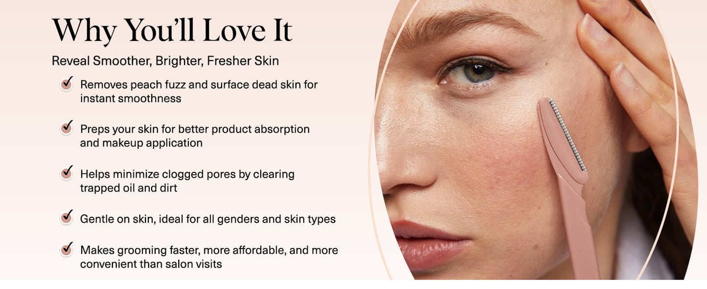 Zermet 1 Kitsch Dermaplane Razor for Women Face - Face Razors for Women and Men - Eyebrow Trimmer, Shaver, Recycled Plastic Dermaplaning and Skin Care Tool - Terracotta, 12 pcs