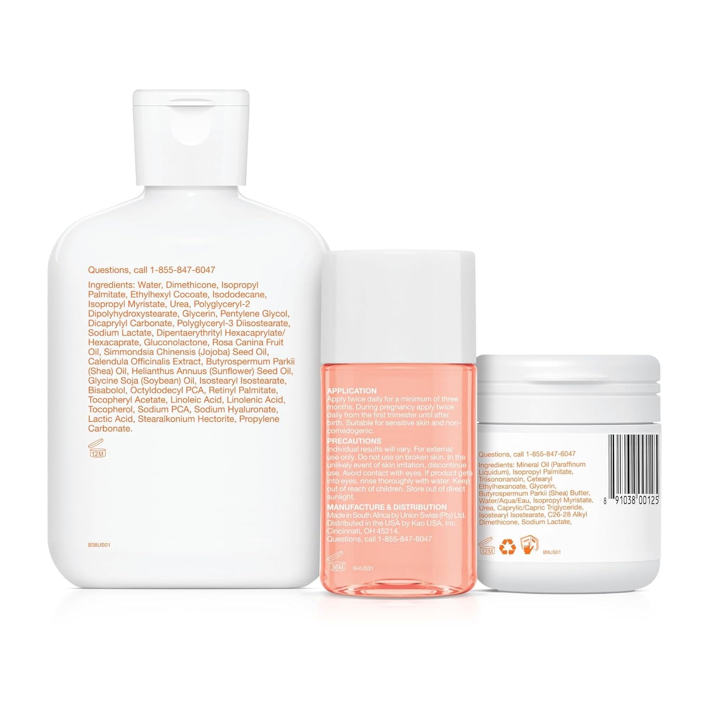 Zermet 1 Bio-Oil Skincare Set for Scars, Stretch Marks, and Dry Skin, 3 Pc Travel Size Kit Includes Skin Care Oil (2 oz), Dry Skin Gel (1.7 oz), and Body Lotion (5.7 oz), Pregnancy and Maternity Stretch Marks