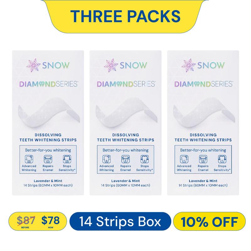 Zermet Diamond Teeth Whitening Strips | Gentle & Enamel Safe White Strips for Teeth Whitening | at Home Dental Hygiene & Tooth Care for a White Smile